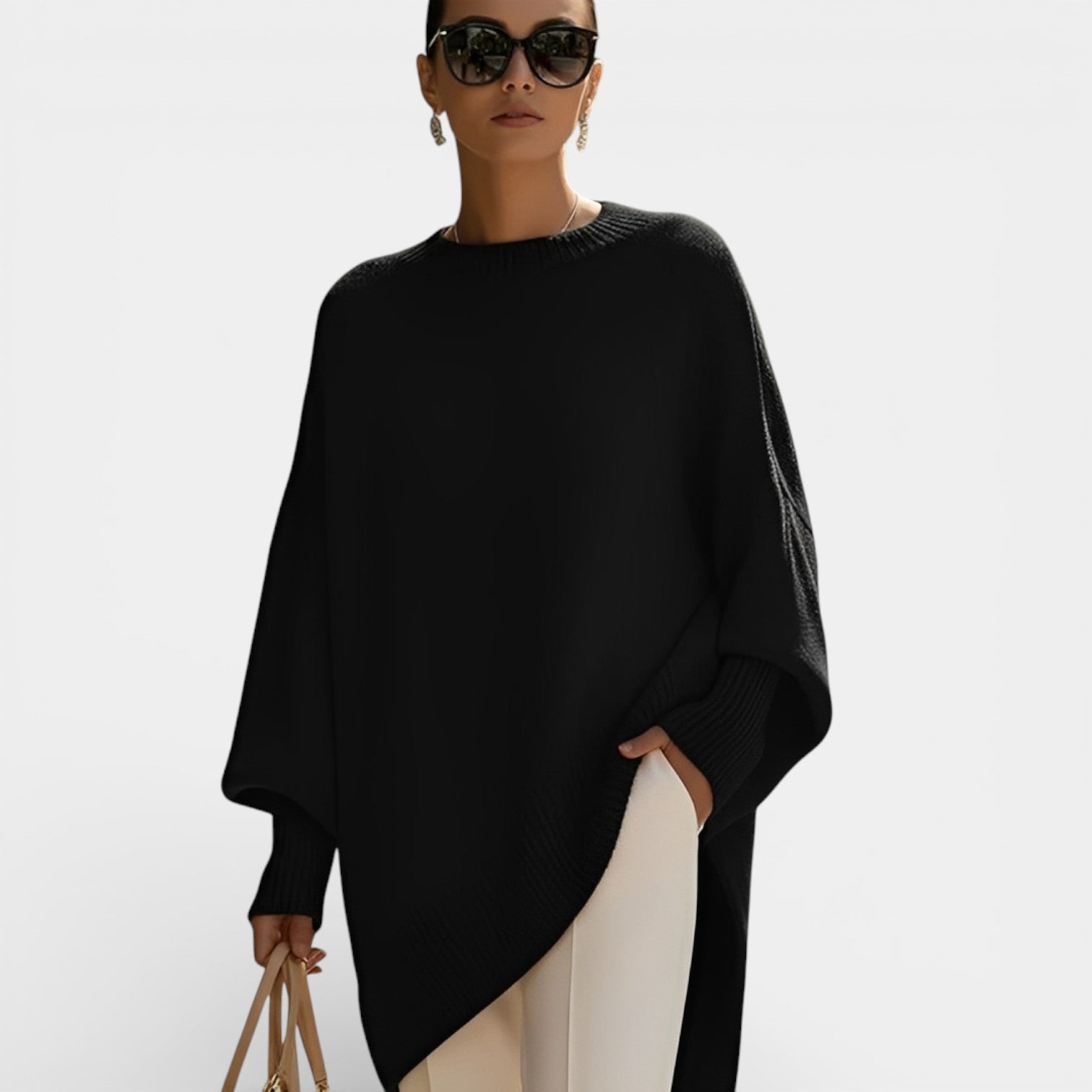 Adela | Dámský oversized svetr s kulatým výstřihem