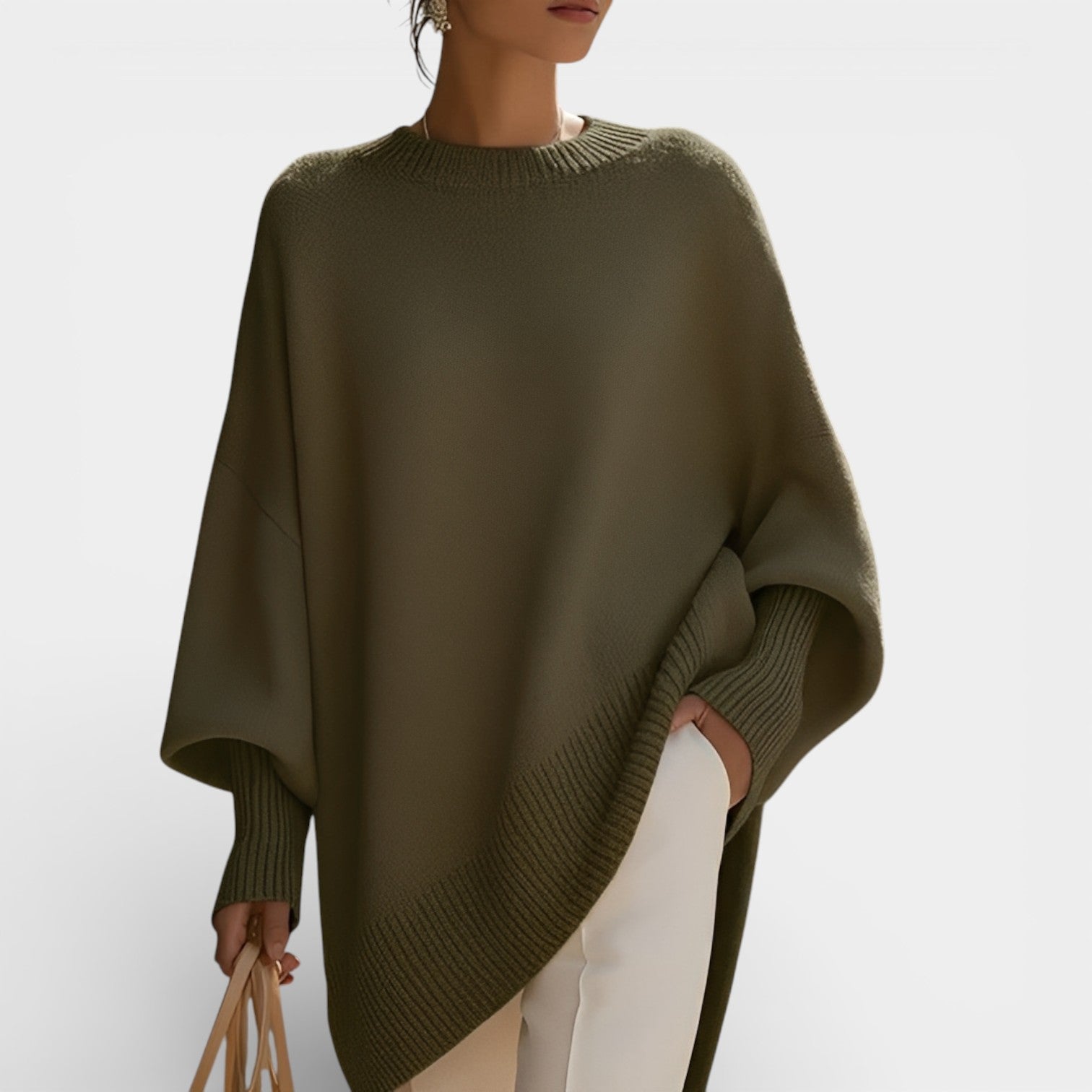 Adela | Dámský oversized svetr s kulatým výstřihem